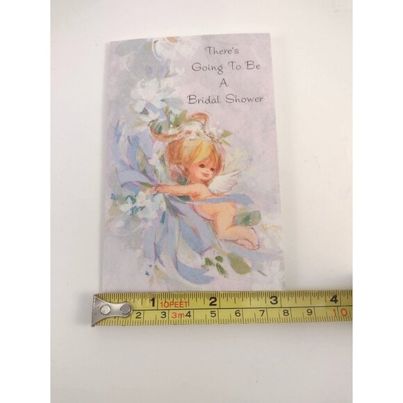 Vintage Bridal Shower Invitations Cherub Design Set Of 10 American Greetings NEW - Picture 6 of 6